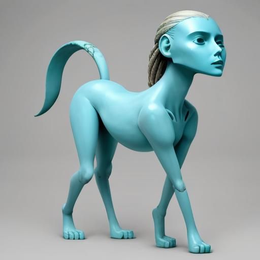 Elegant Humantaur Girl with Four Legs