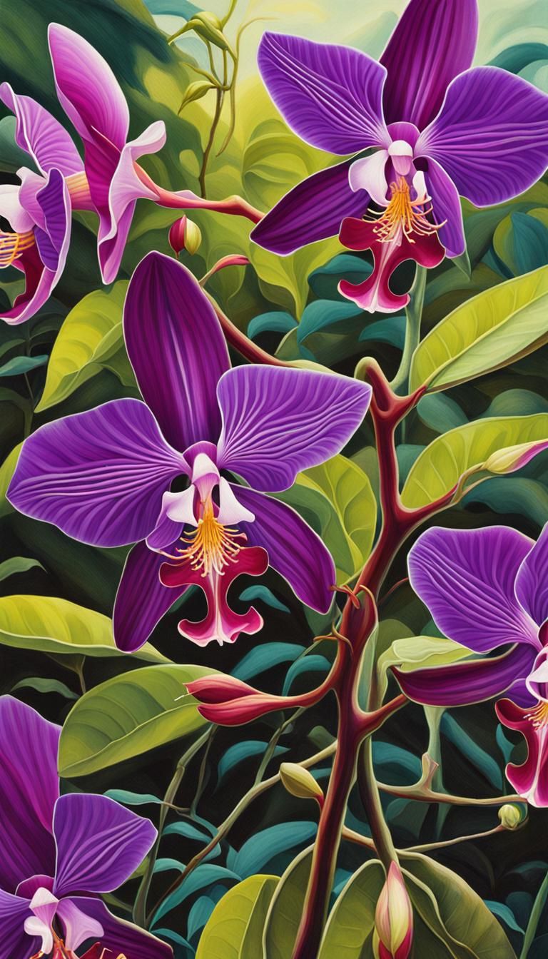 Bauhinia Purpurea: Stunning Floral Collage in 8K