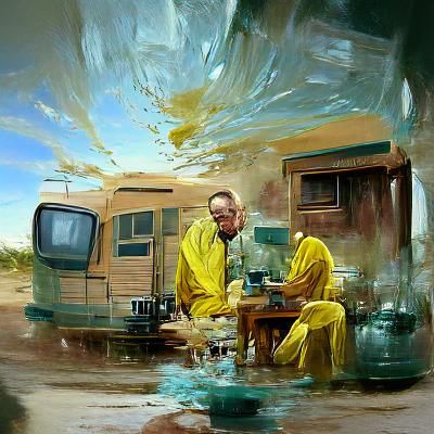 Breaking Bad Scene as Oil Painting