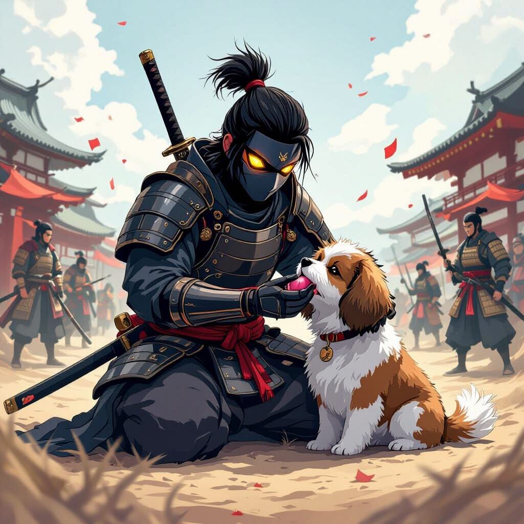 Magical Ninja Feeds Poodle in Epic Anime Battle