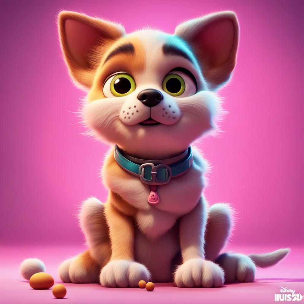 Dog Made of Kittens: Pixar Style 3D Art