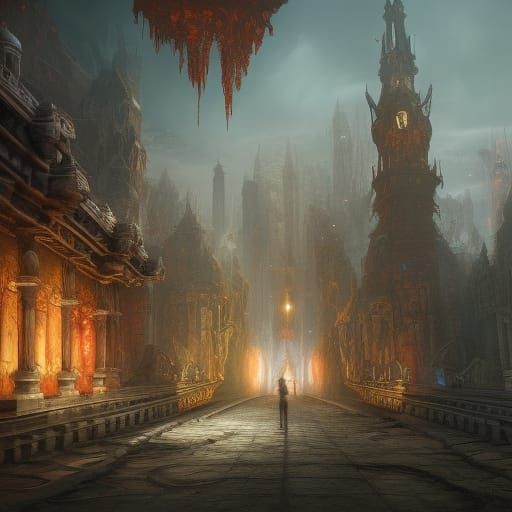 Bottled Madness: Fantastical City Concept Art