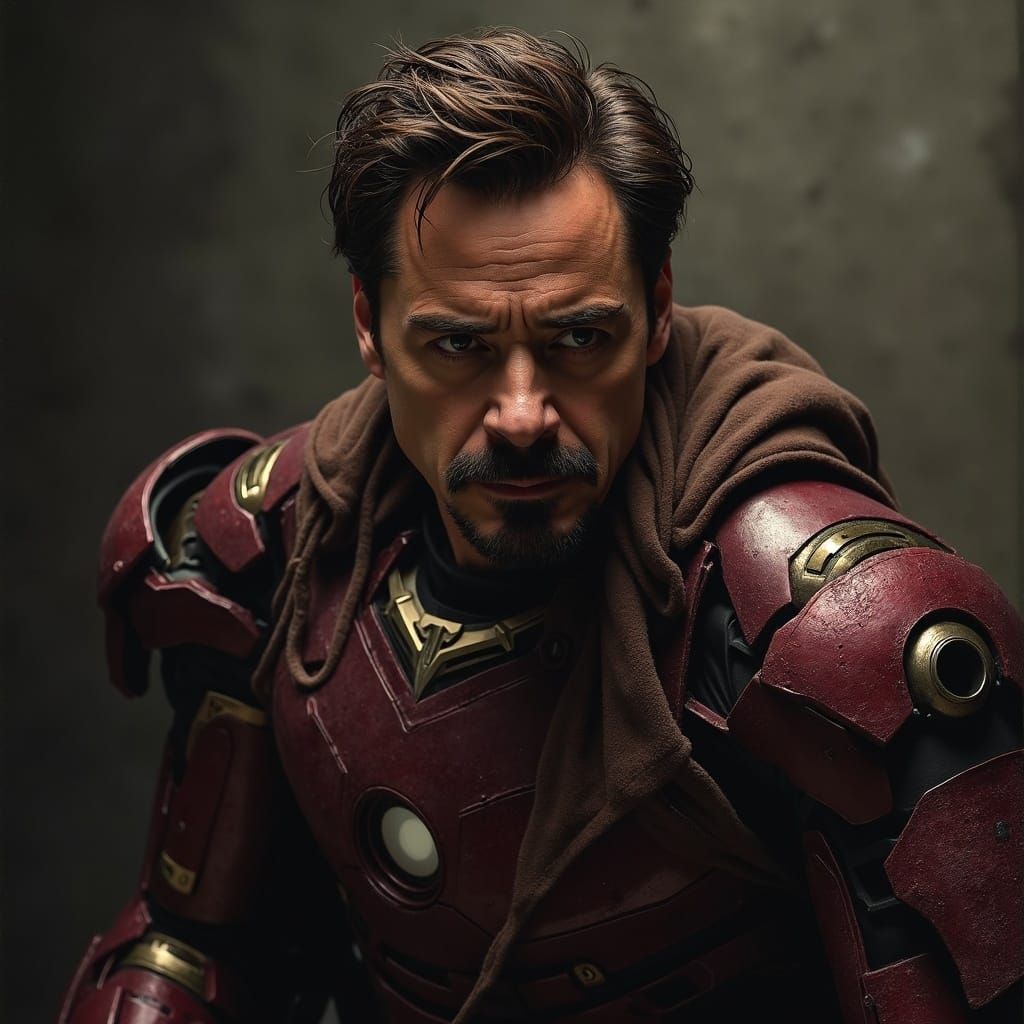 Scary Iron Man Halloween Suit No Helmet Daytime