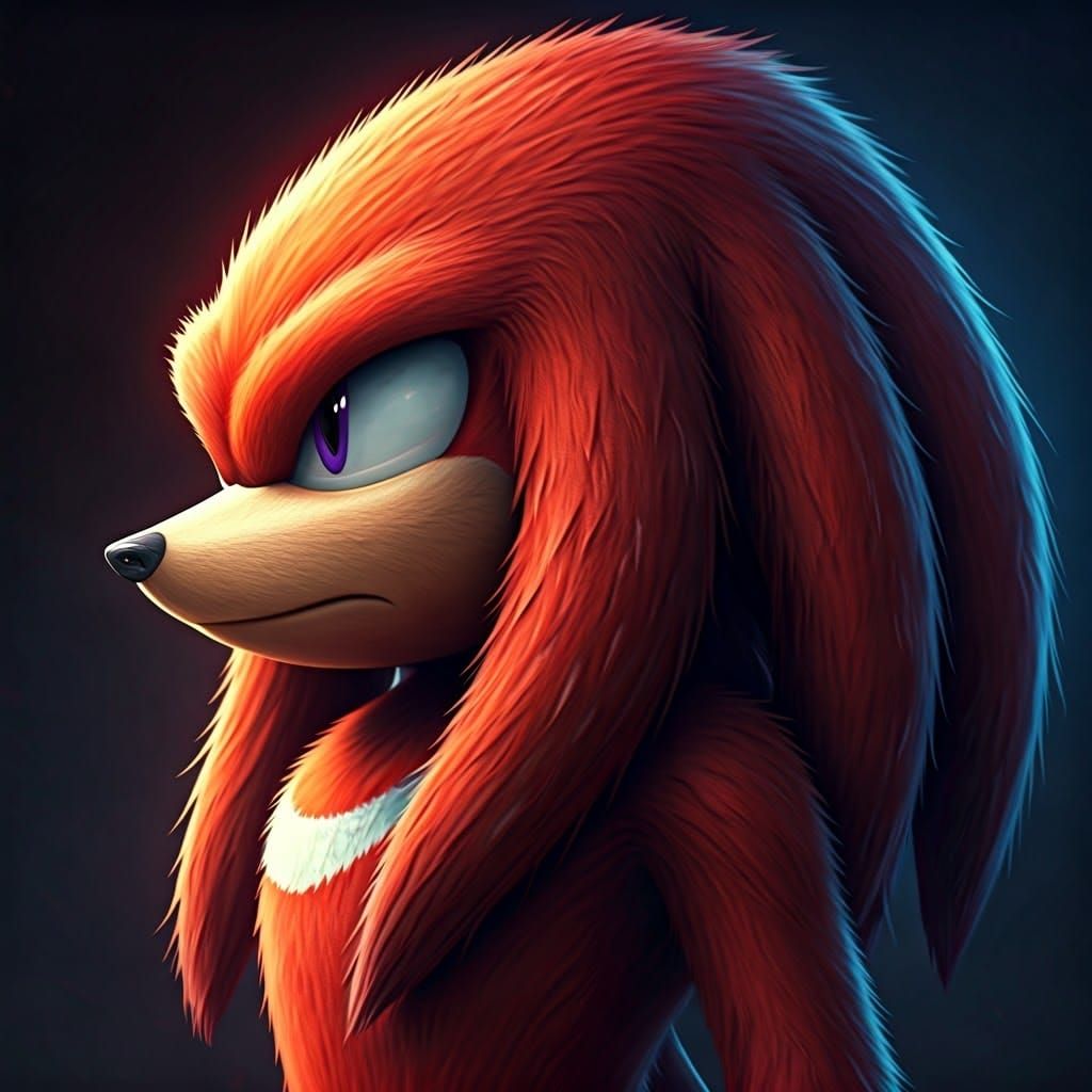 Hyperrealistic Knuckles Portrait in Dynamic Lighting