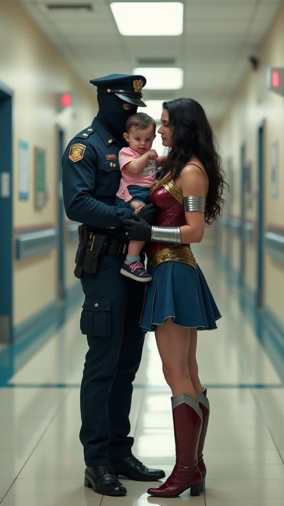 Spider-Man Protects Child and Wonder Woman in Realistic Hosp...