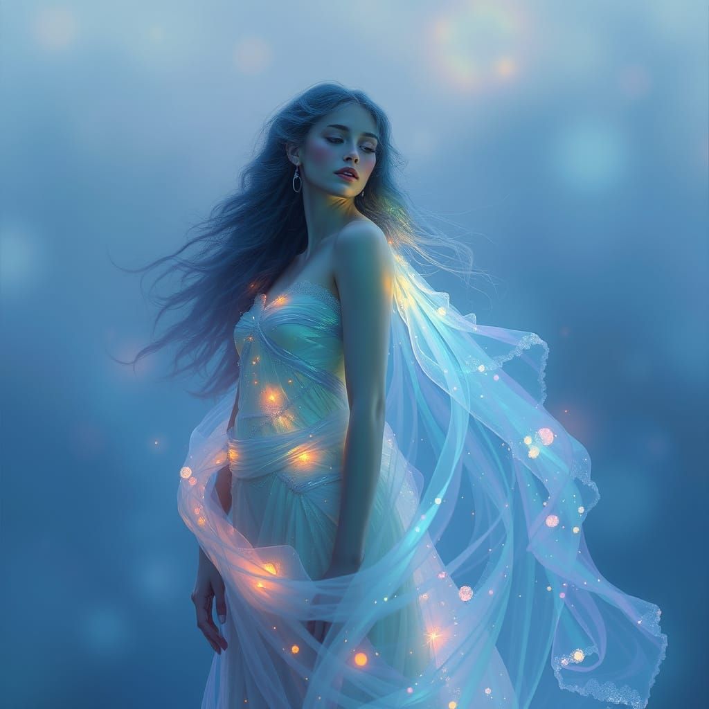 Ethereal Heroine in Twilight Hues