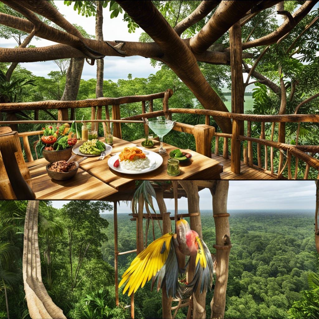 Amazon River View from Jungle Treehouse