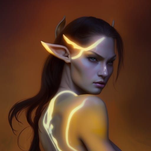 Elegant Elven Centaur Woman in Vintage Urban Central Park