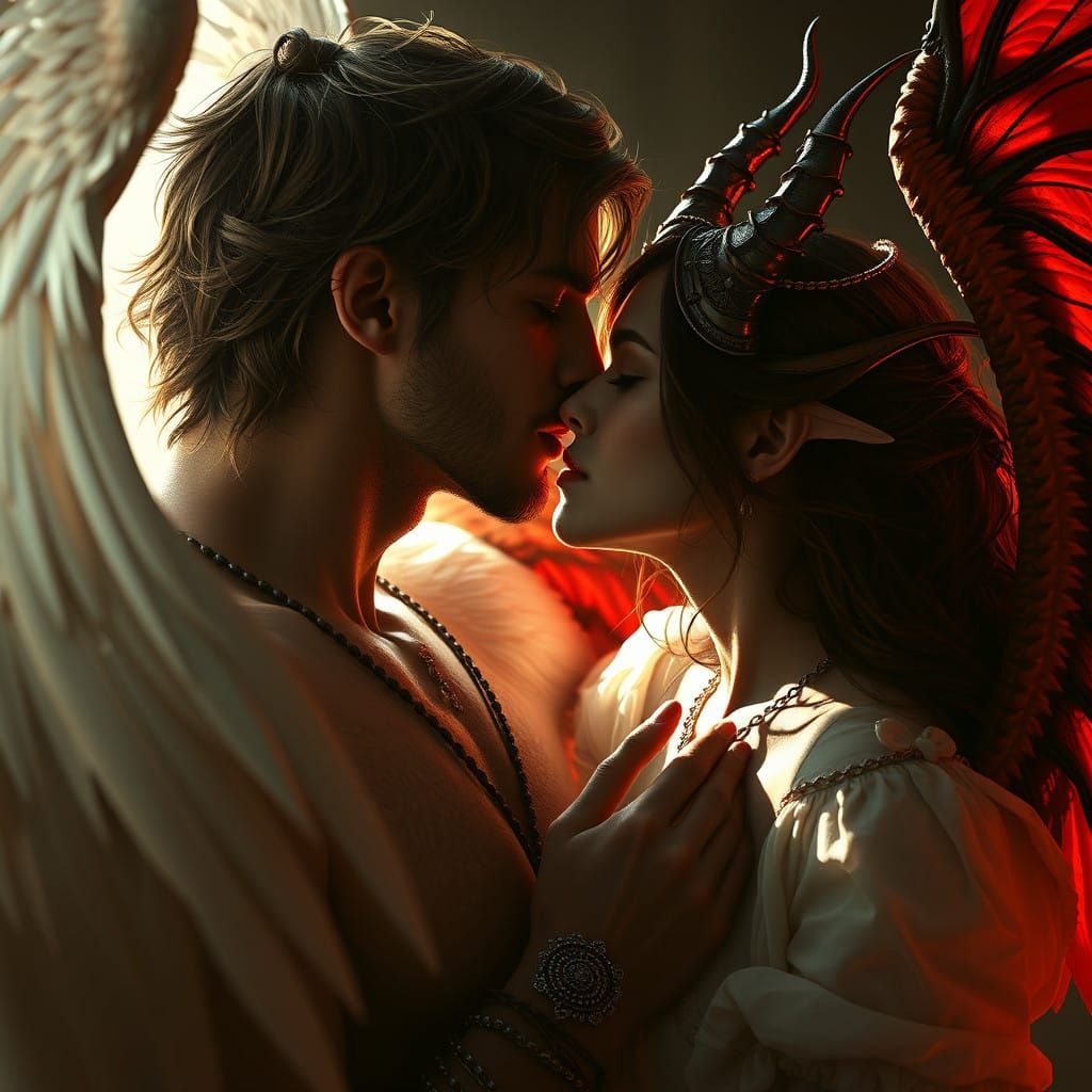 Divine Kiss in Elegance