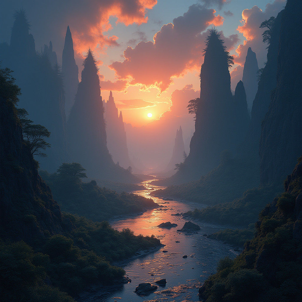 Mystical Sci-Fi Landscape in Unreal Engine 5