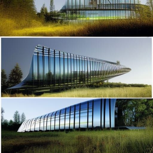 a symphony of steel and glass, a surreal blend of art and en...