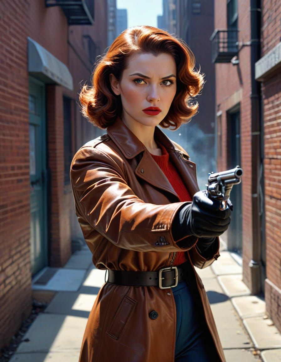 1940s Noir Detective Novel Cover: Deadly Woman