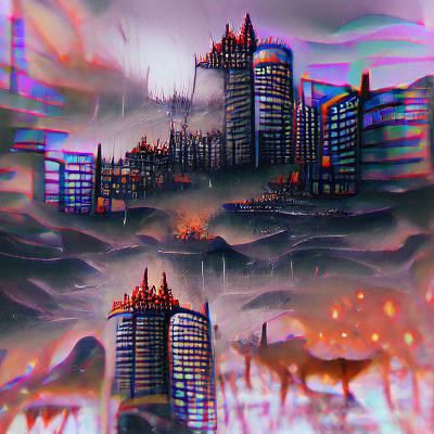 Post-Apocalyptic Cityscape: Ruins and Desolation