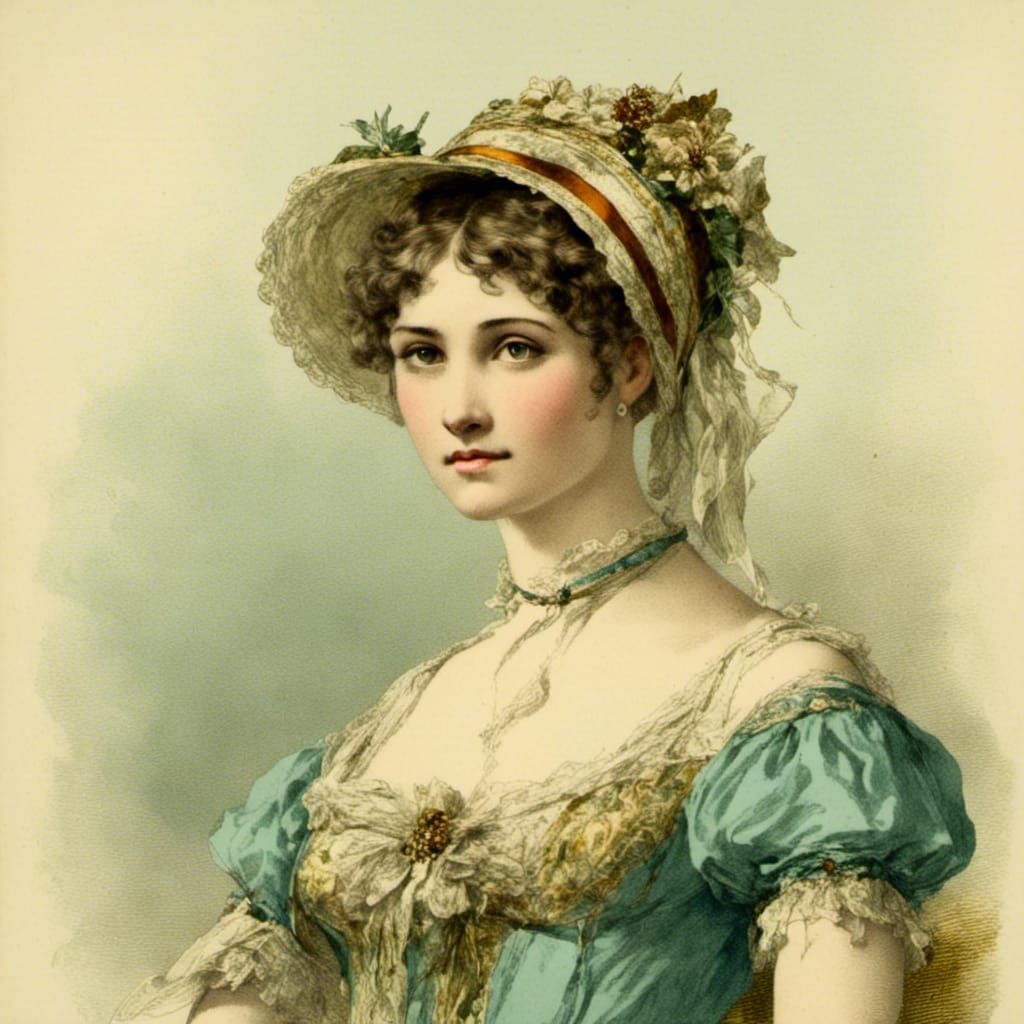 Regency Era Woman in Costume Portrait