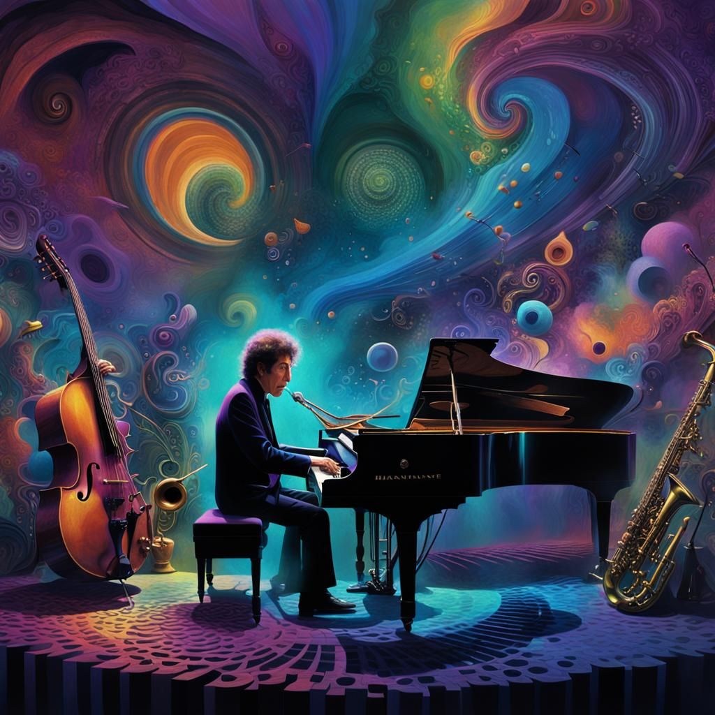 Bob Dylan Plays Jazz: Hallucinogenic Digital Art