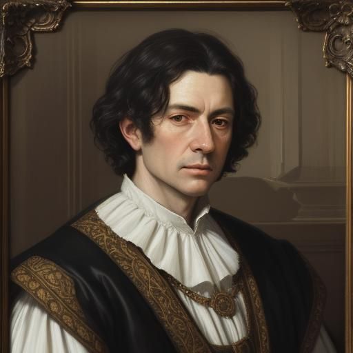 Elizabethan Boy Portrait in Old Masters Style