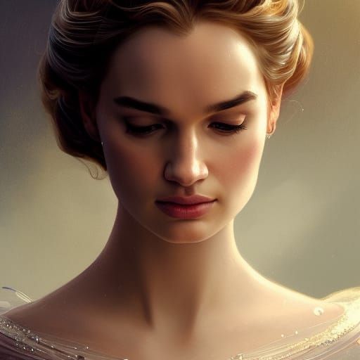 Lily James as Cinderella 2