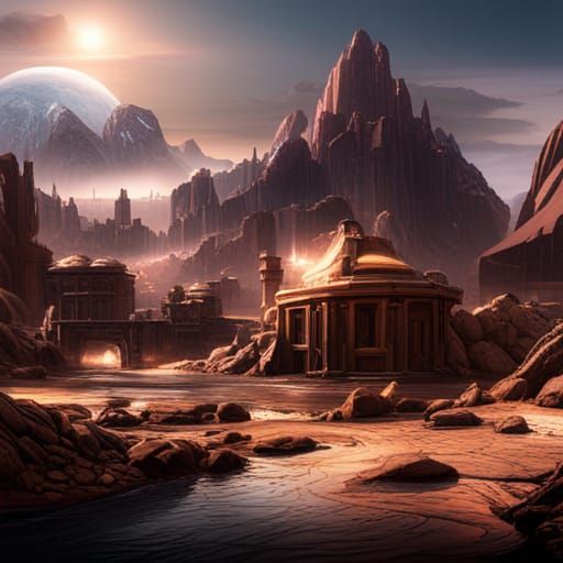 Fantastical Matte Painting in Deep Color