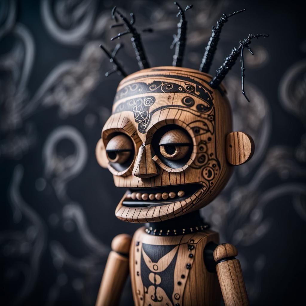 Macabre Voodoo Puppet in Dark World