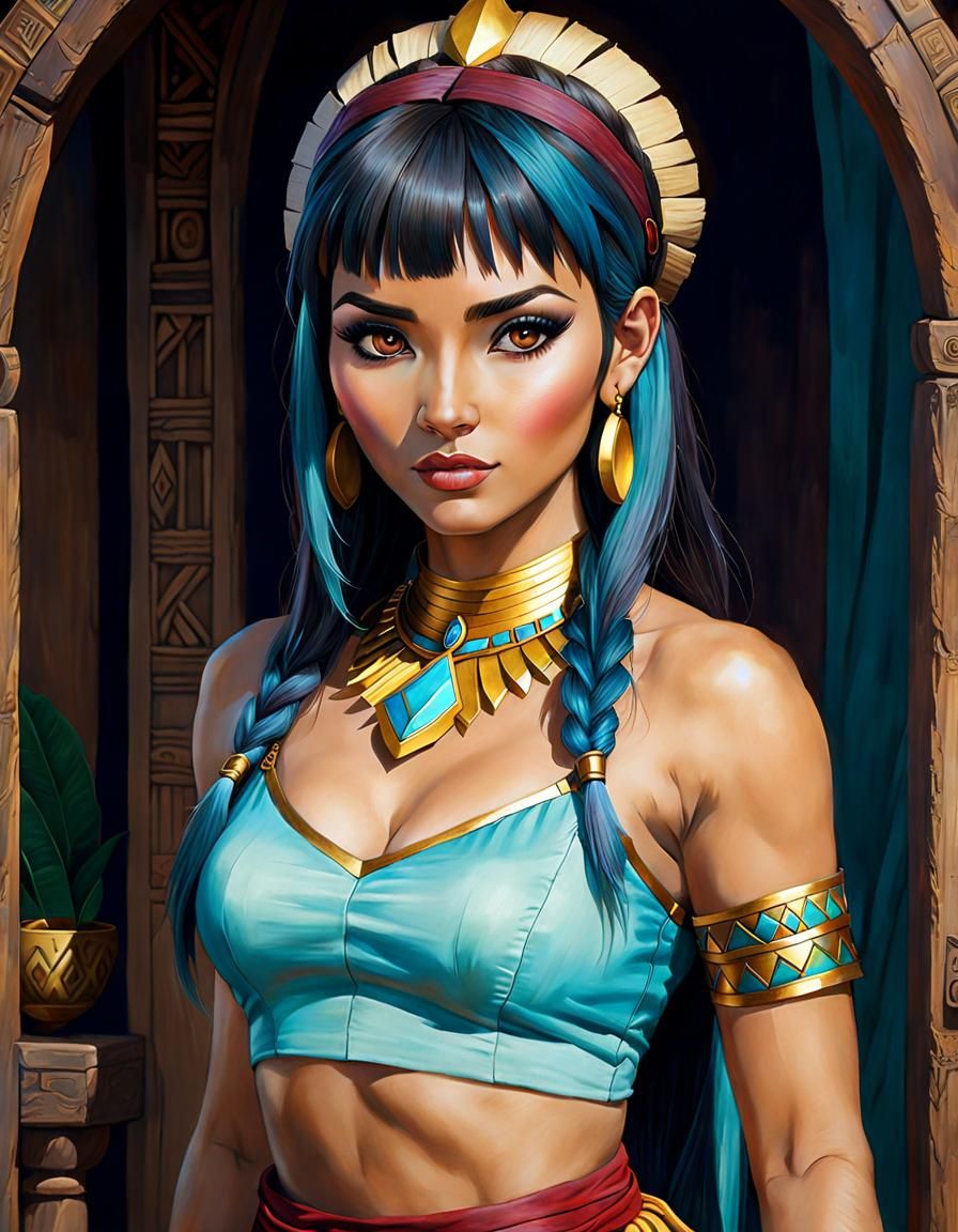 Chel Cosplay Masterpiece as Oil Painting