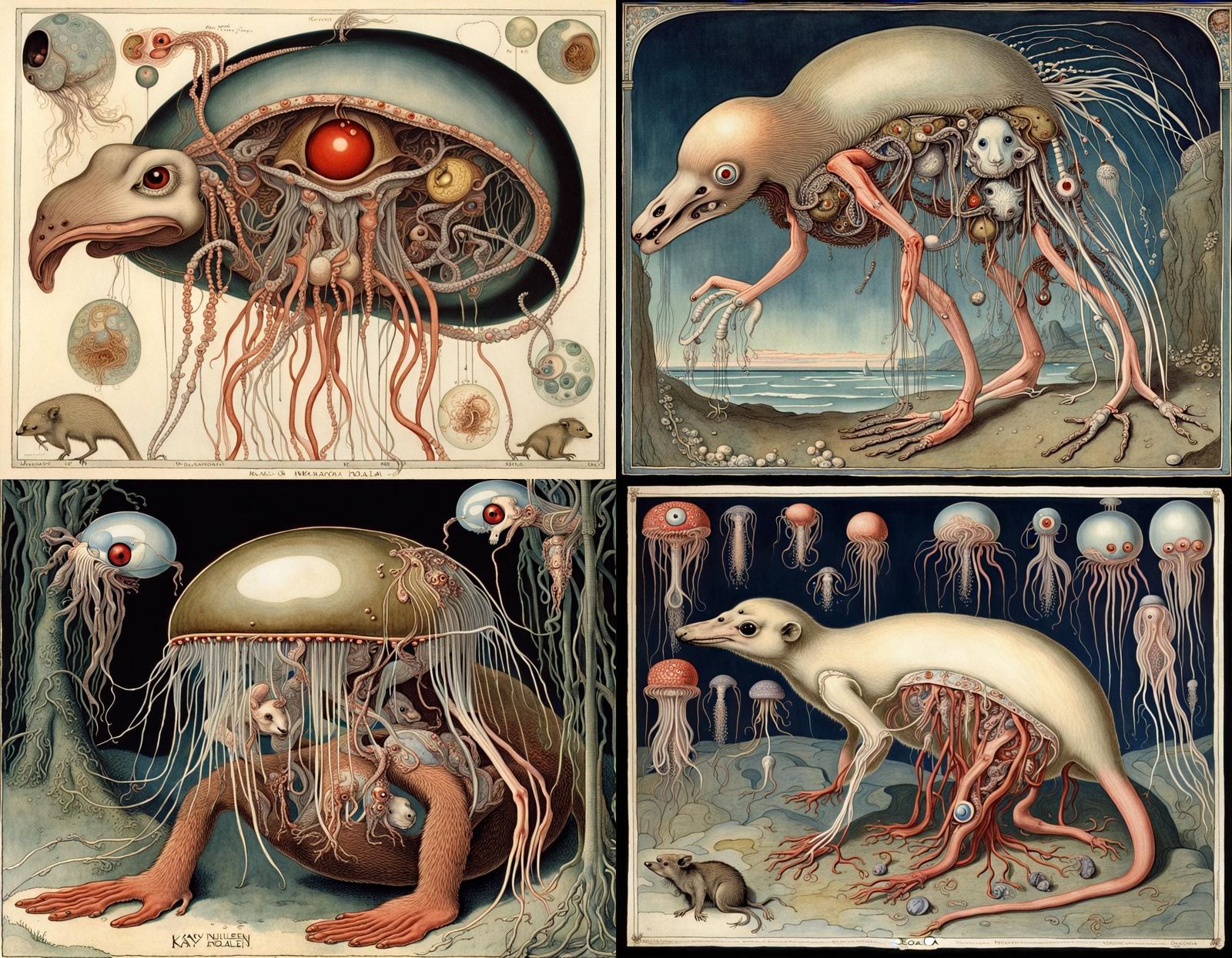 Bizarre Hybrid Animals: Golden Age Illustration