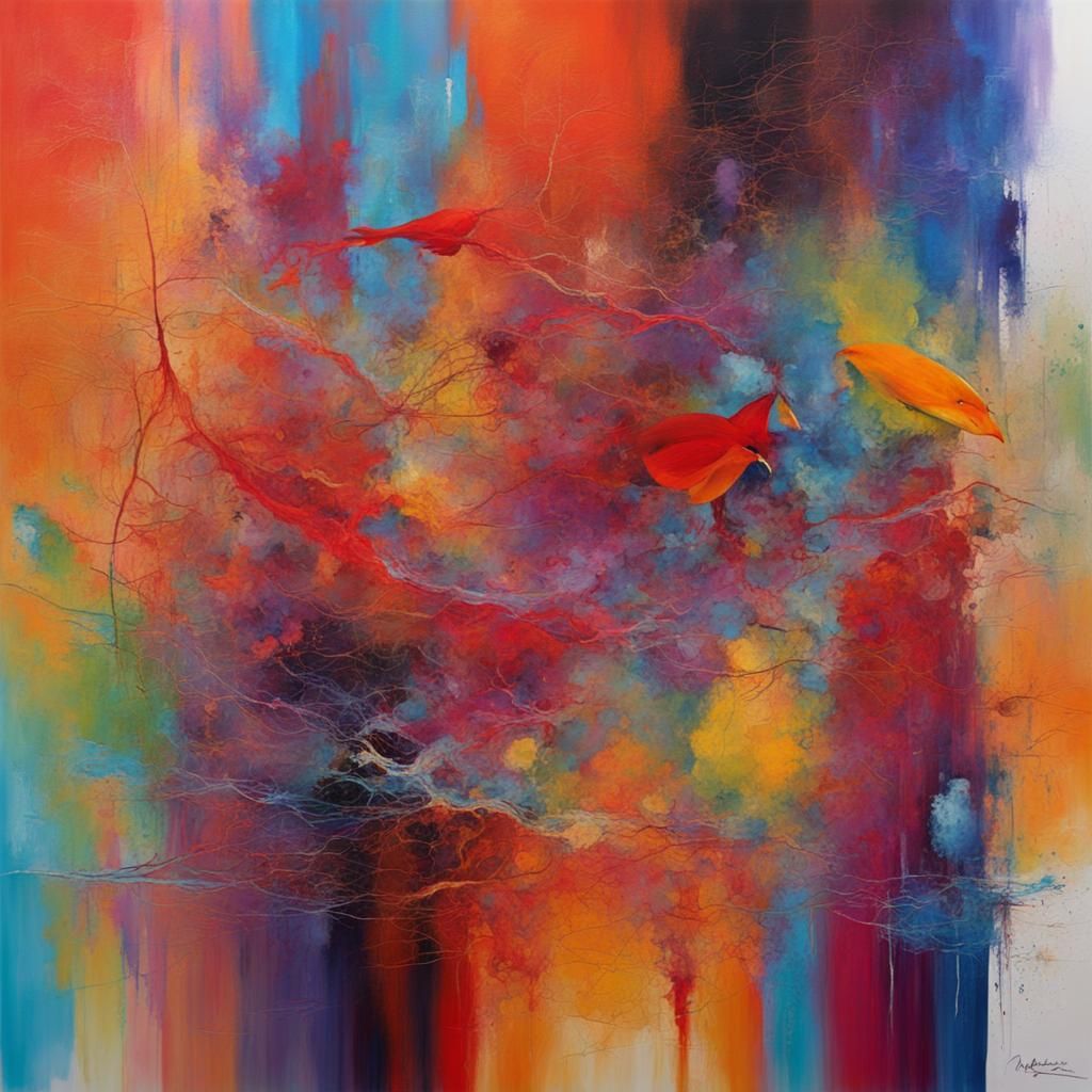 Colorful Abstract Art with Fine Details