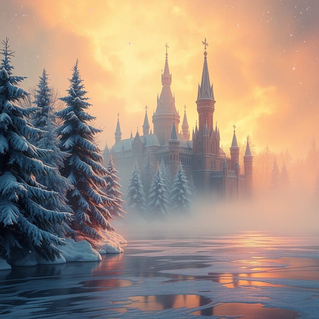 Enchanted Christmas Winter Wonderland in Whimsical Light