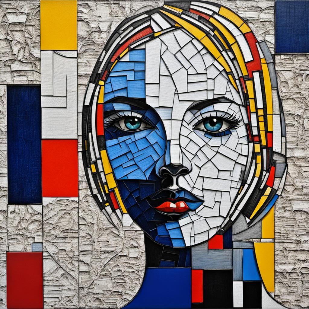 Girl in Paris: Mondriaan-Inspired Abstract Art