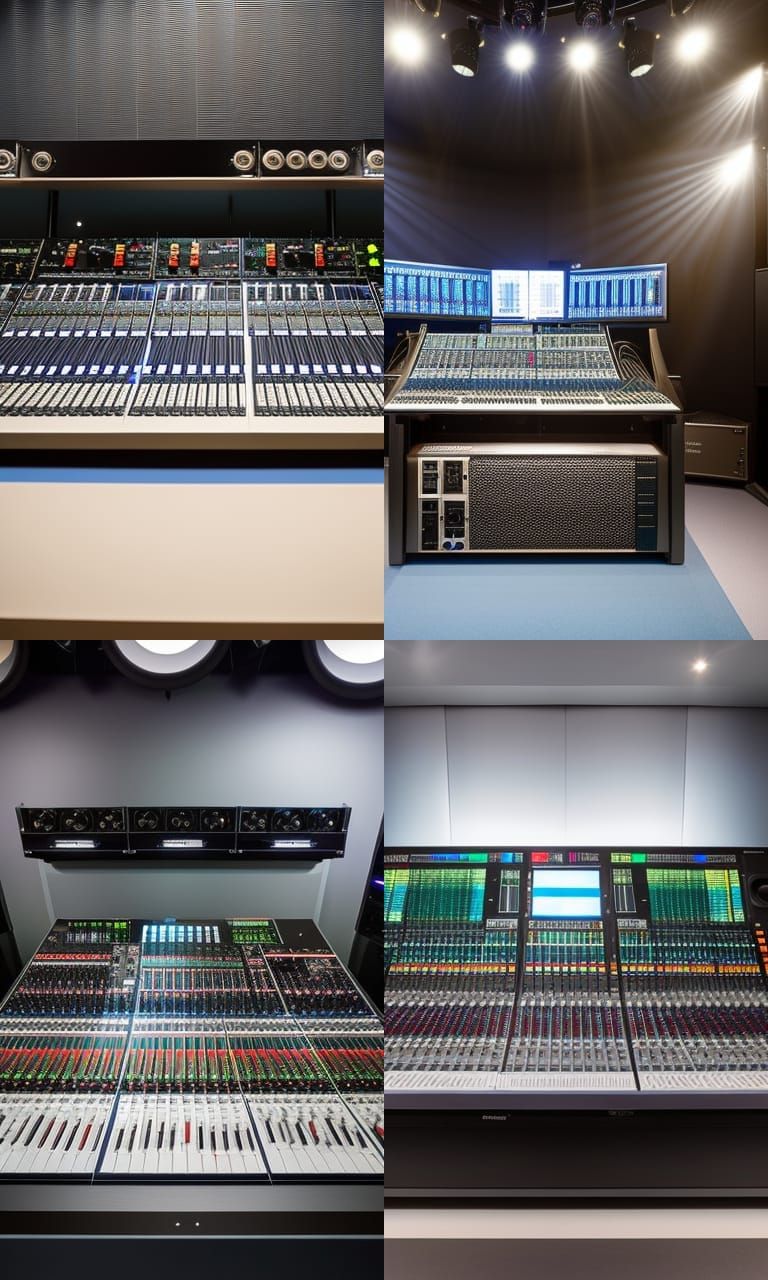 Large Music recording mixing console, api, Neve capricorn, ssl 4000, neotek, focusrite,
Hyperphotographic, , recording ...
