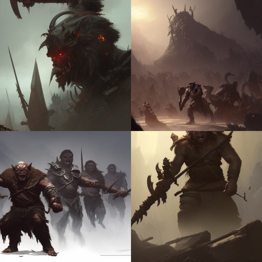 Orc Raiders in Dark Fantasy Concept Art