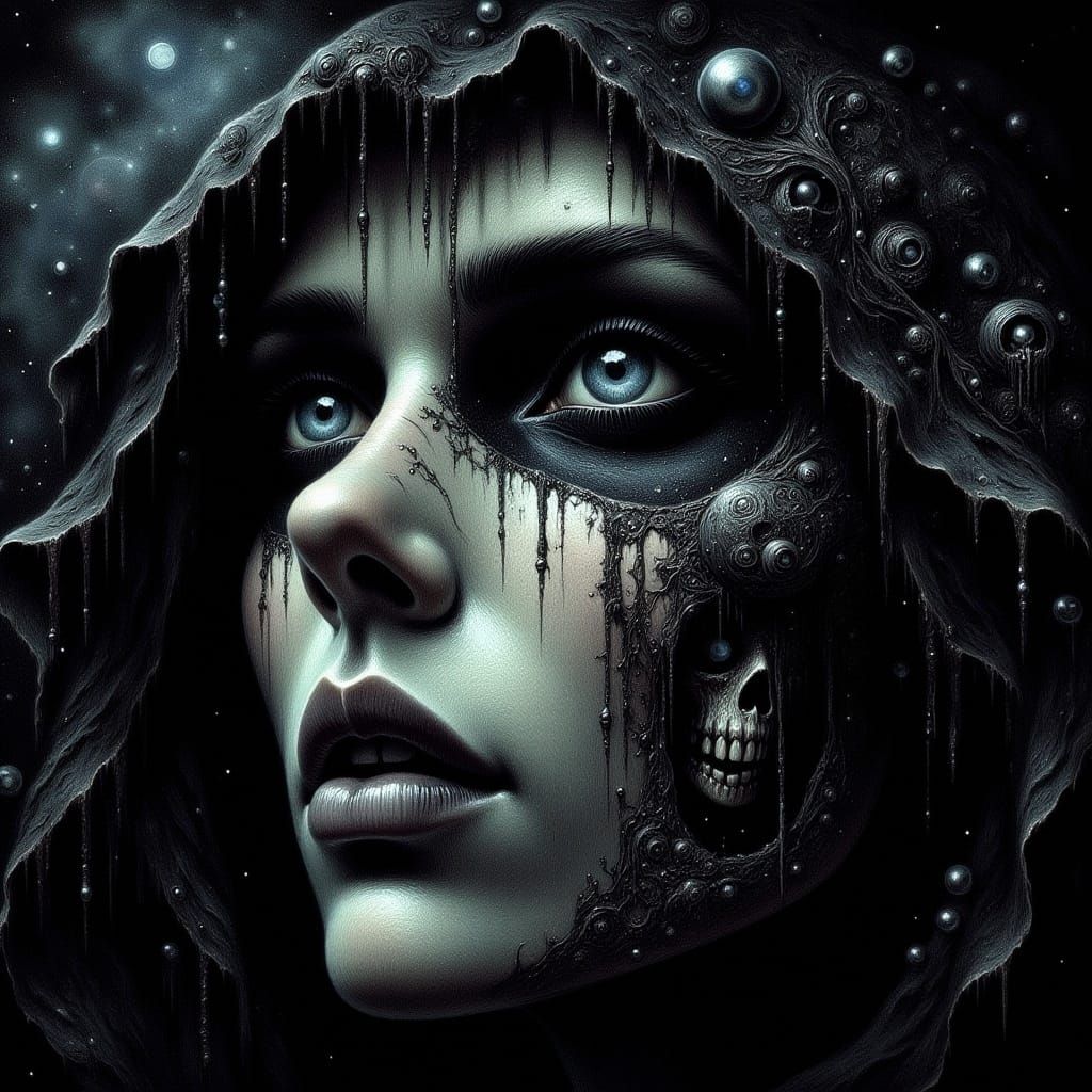 Ethereal Echoes: Mythic Figures in Biomech Art