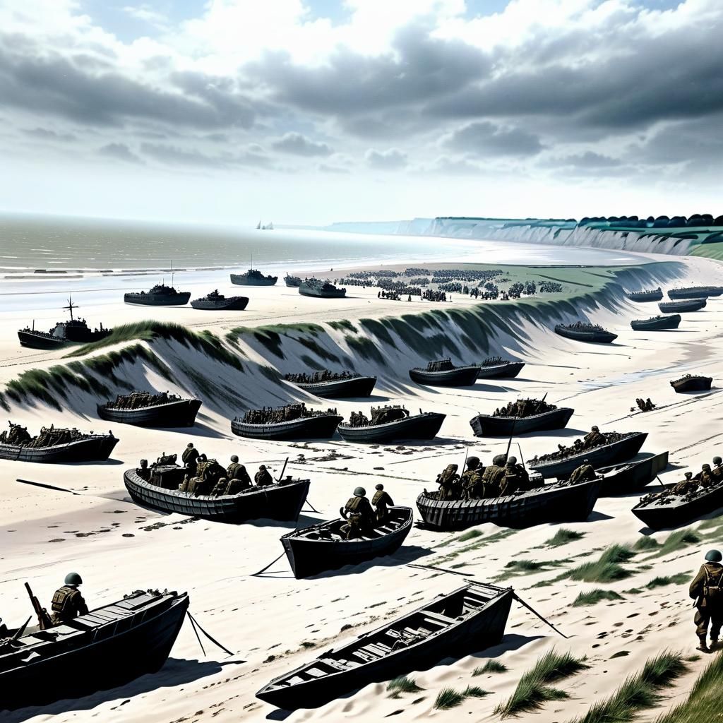 Ethereal Landing on a Ghostly Normandy Beach