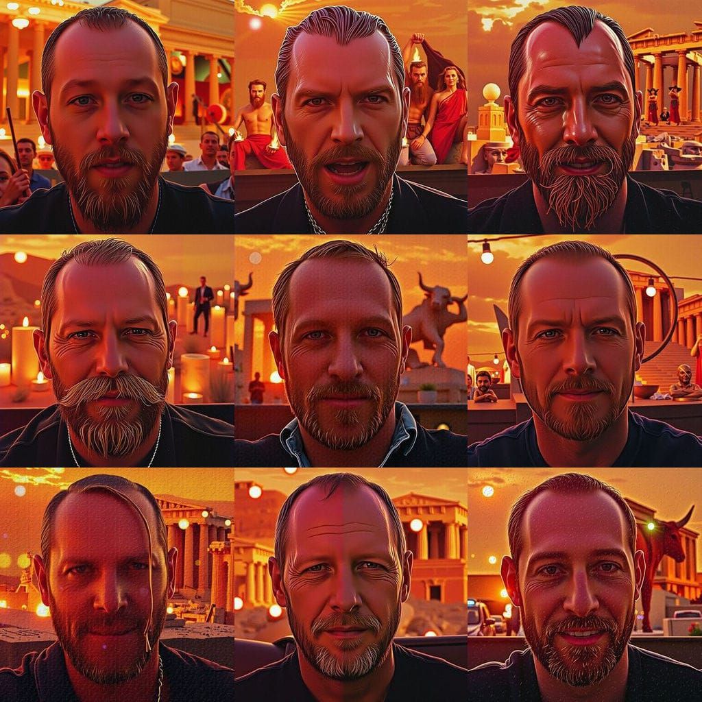 Epic Bronze Statue of a Handsome Bull in Ancient Athens Styl...