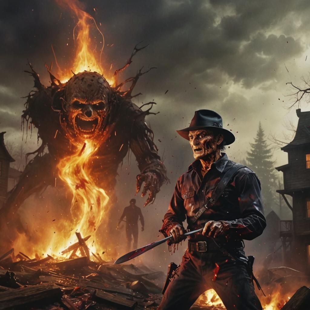 Terrifying Nightmare Figure with Razor Blades