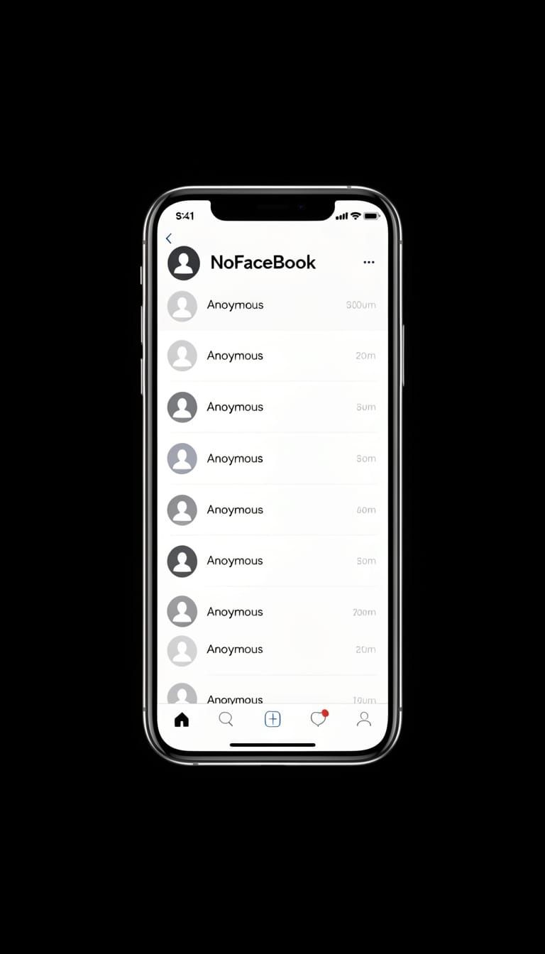 NoFaceBook App Satire: Anonymous Social Media Identity