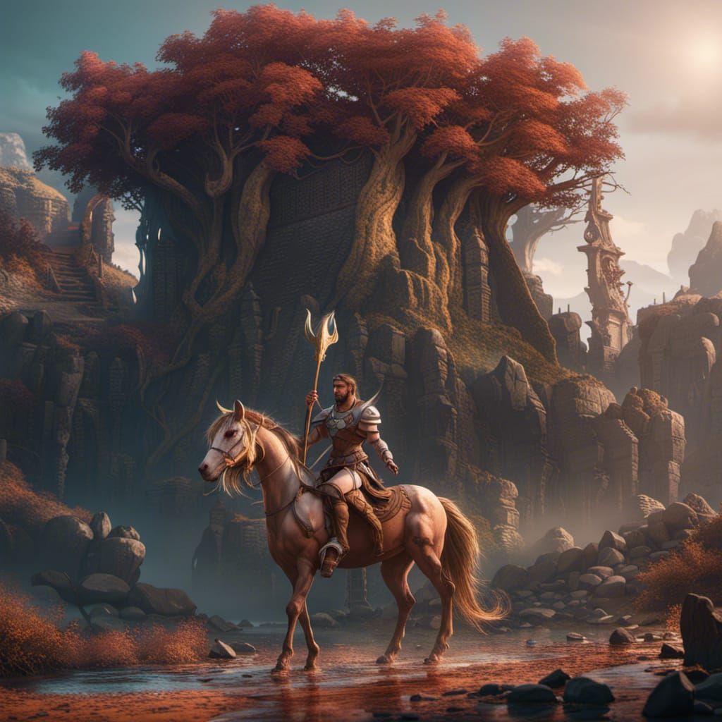 Fantastical Centaur Concept Art in Deep Color