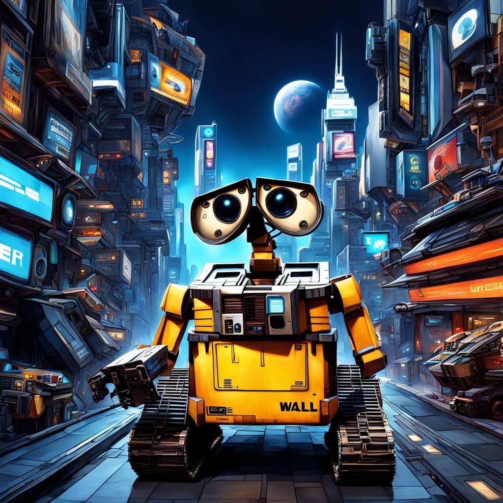 Futuristic WALL-E: Intricate Detailed Rendering