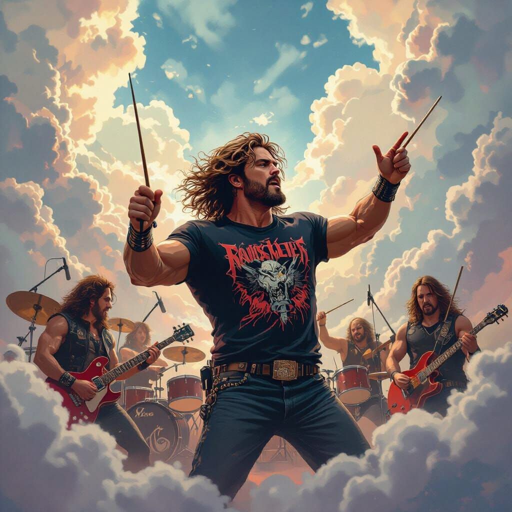 Heavy Metal Symphony in the Sky: Matte Painting