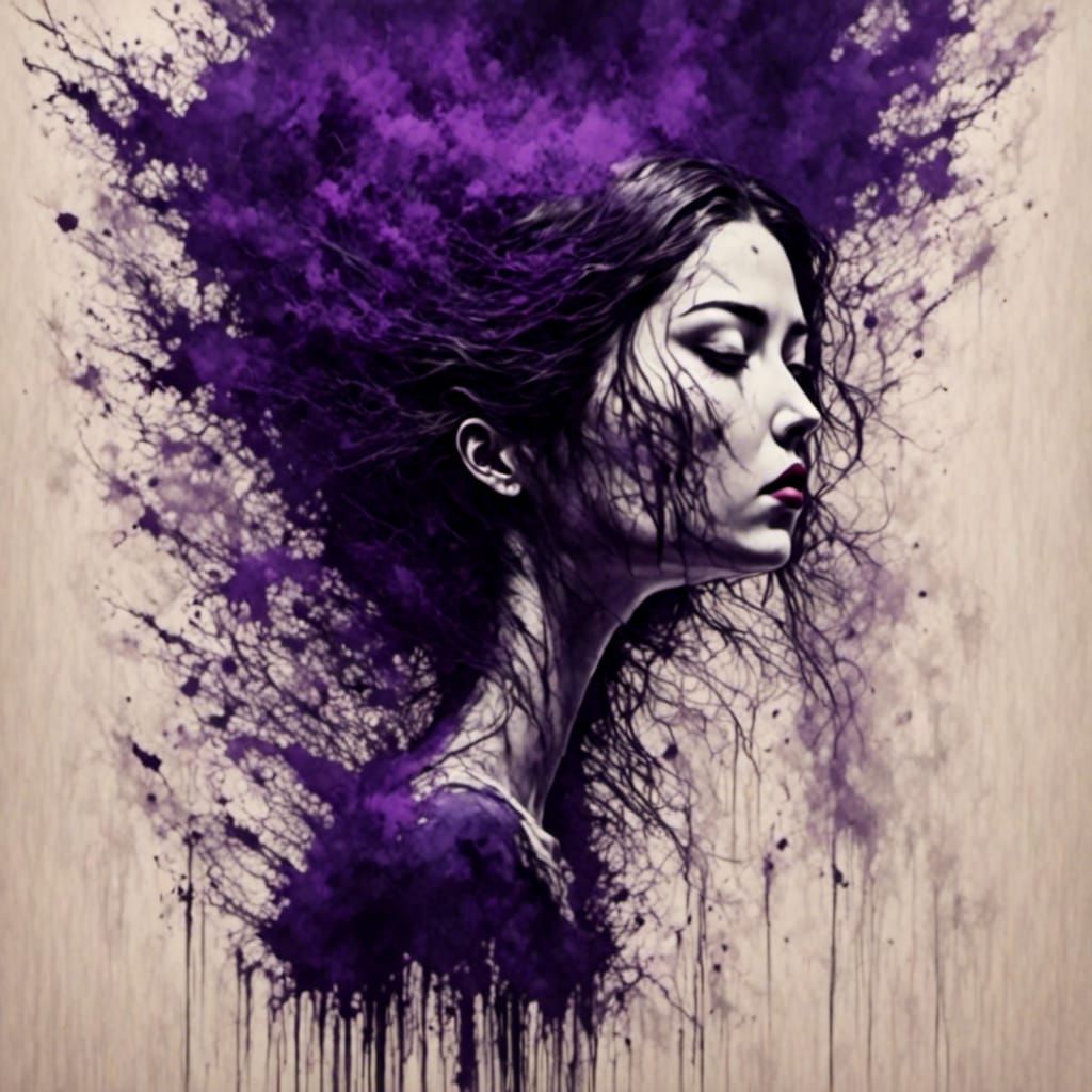 Melancholy Figure on Pier Gazing at Stormy Sea