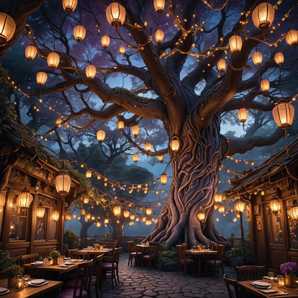 Majestic Tree Restaurant in Mystical Forest
