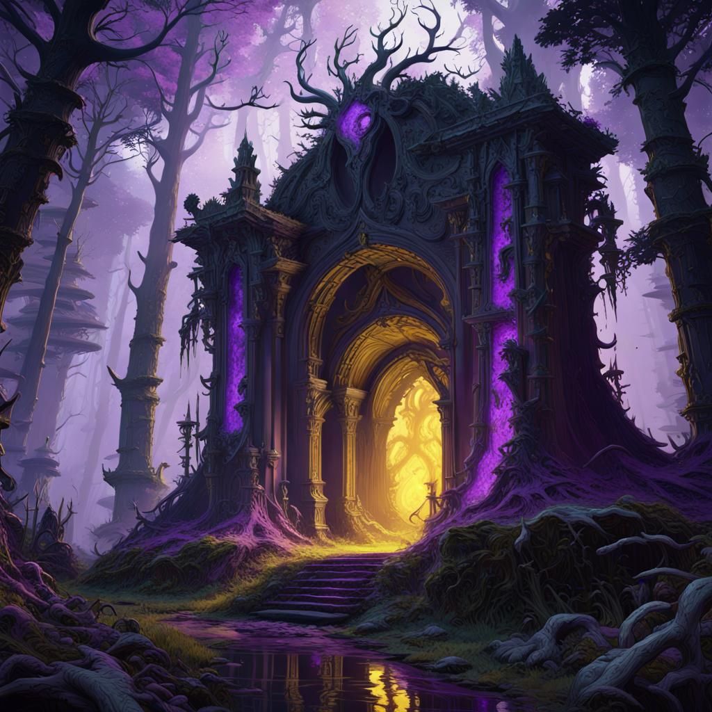 Ethereal Forest of Ghosts: Dark Fantasy Concept Art