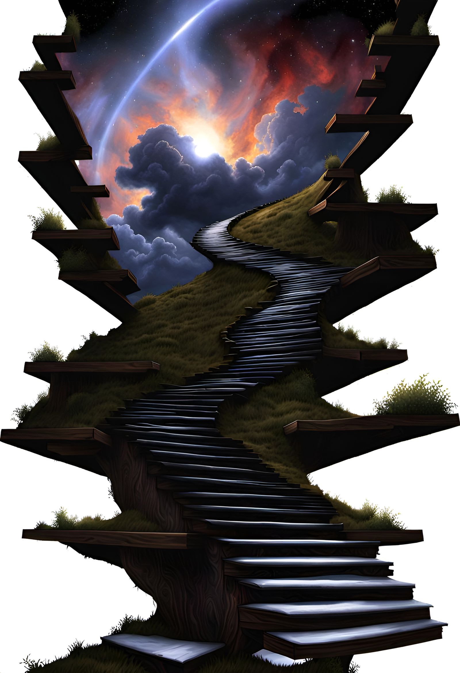 Stairway to Infinity: Romantic Era Landscape