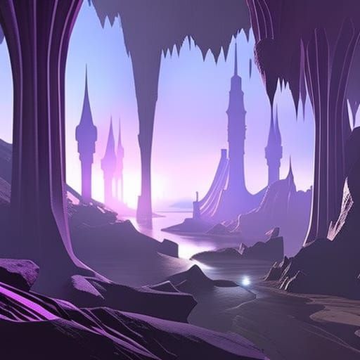 Cavernous Underground Cave in Deep Color