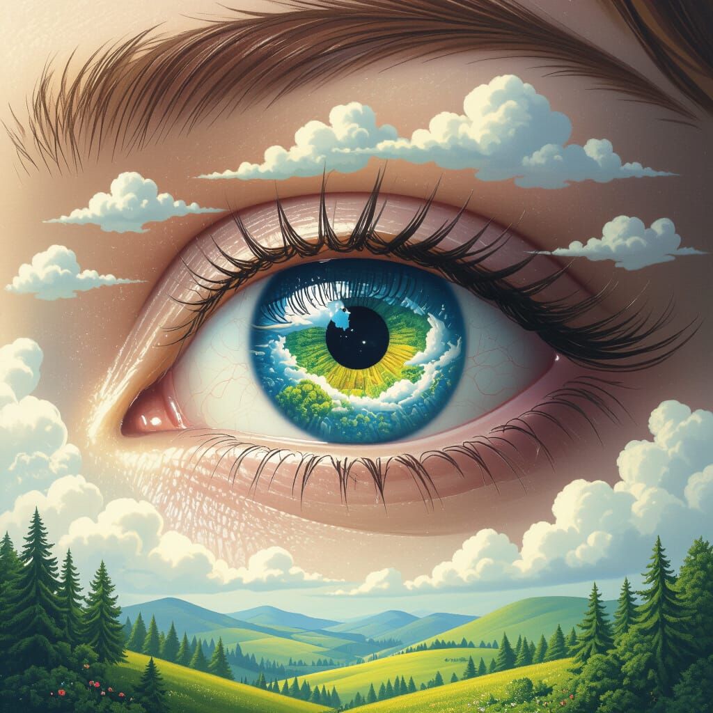 Mesmerizing Eye Reveals a Fantastical Miniature Earth