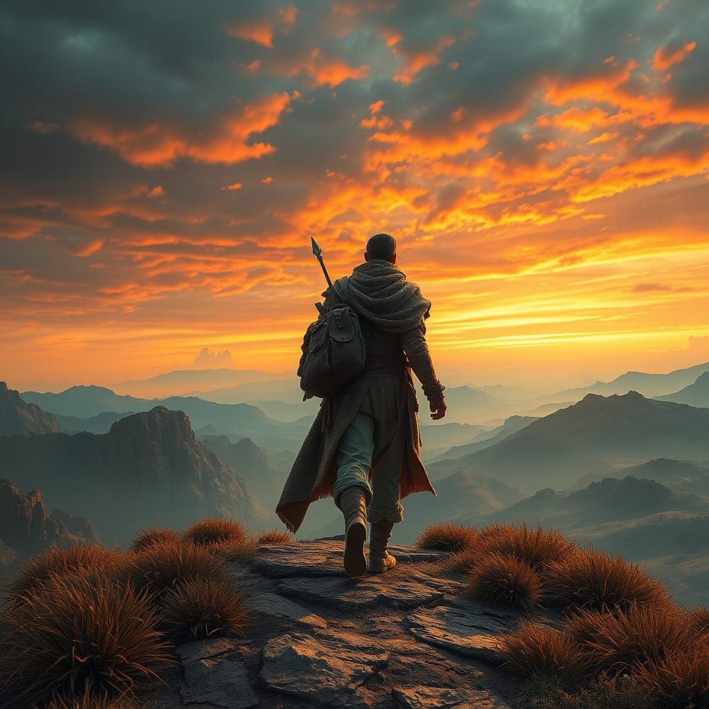 Traveler's Perilous Journey: Fantasy Art in 8K