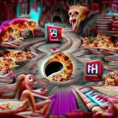 Surreal Dominos Pizza in the Eighth Circle of Hell