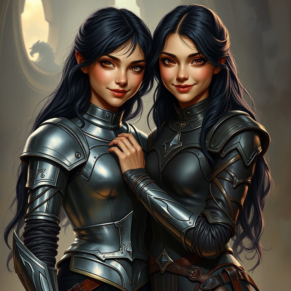 Medieval Fantasy Twins: Laverna and Bellona in Harmony