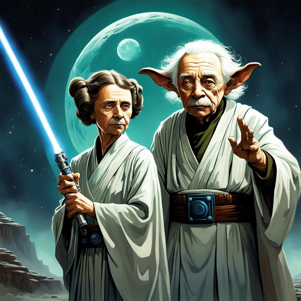 Marie Curie & Albert Einstein:
—Pourquoi tu couines, Albert?
—Tout est relatif, mais tu ne trouves pas qu'il fait frais,...