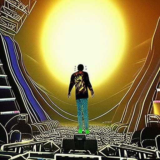 Dynamic 3D Concert Scene with Shading