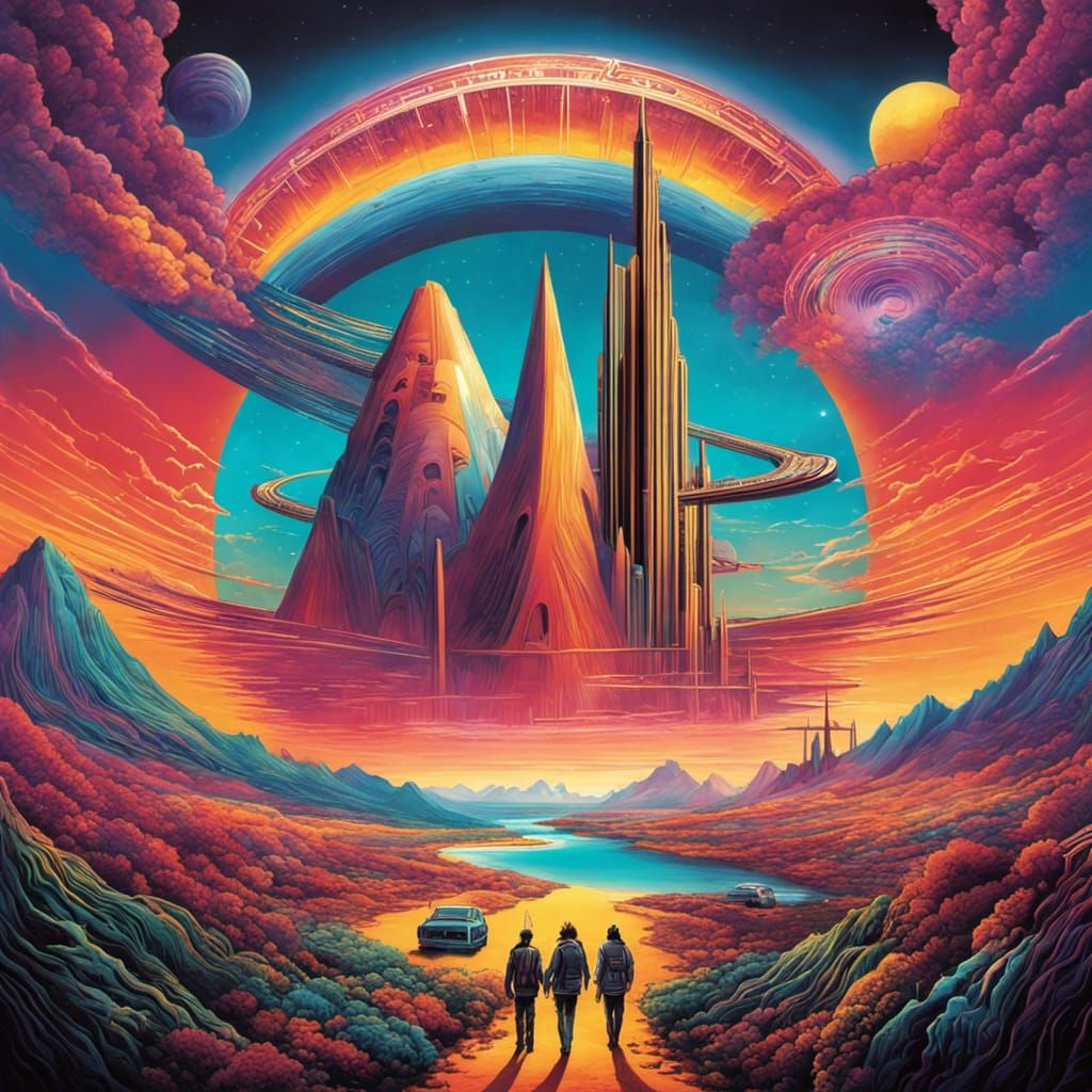 Surreal Album Cover Art in Illustrative Style